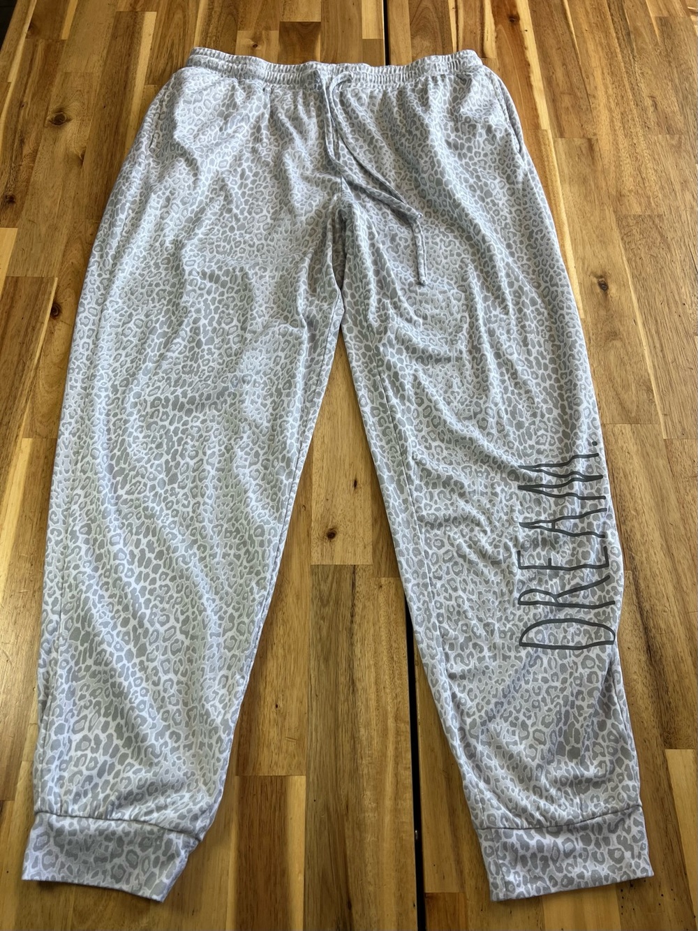 Rae Dunn Dream Leopard Print Jogger Lounge Pants Size L